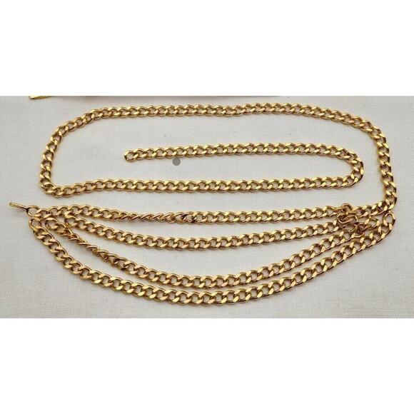 Vintage CHANEL multiple layer golden chain belt
